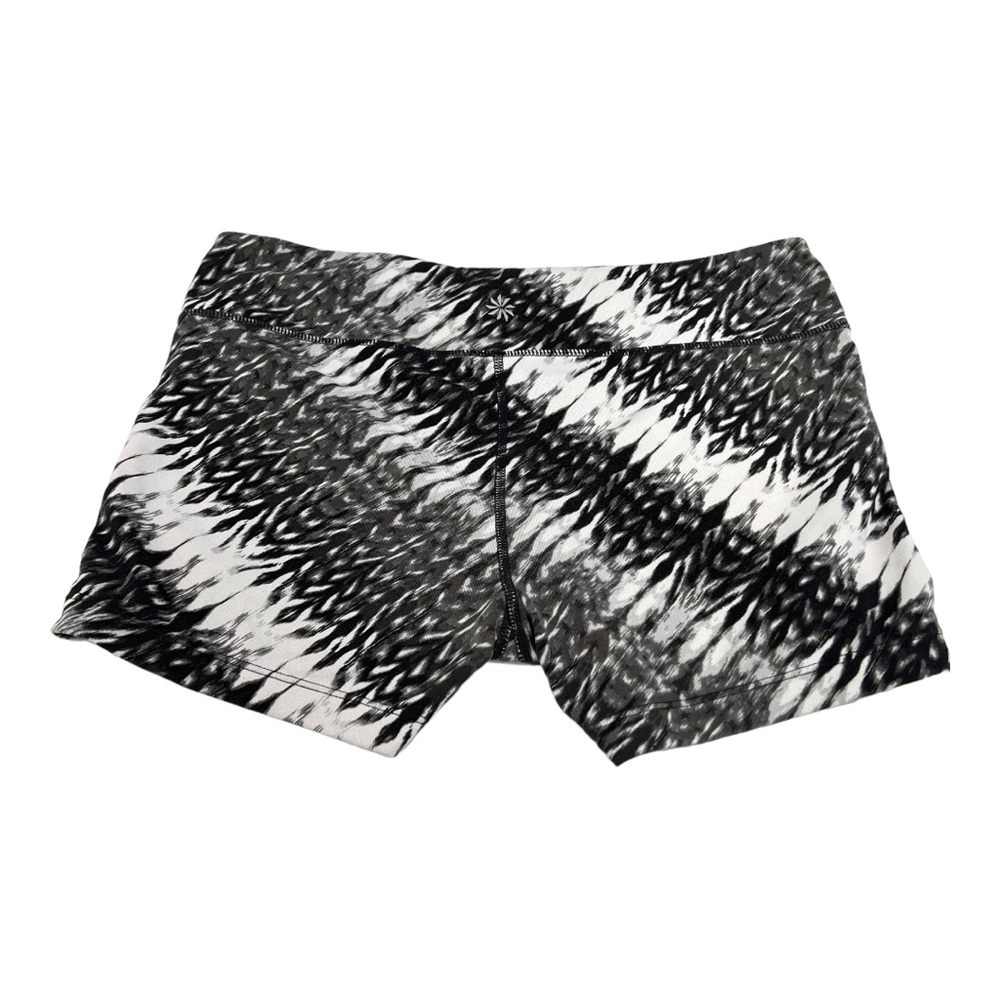 Athleta Stealth Printed Athletic Running Shorts Women’s Medium - Picture 2 of 5